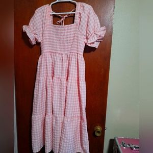 Pink Gingham Modest Barbie Dress!